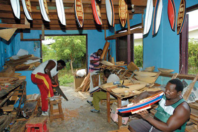 One of the model boat building workshops