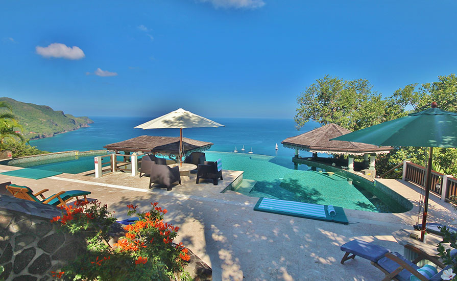 Infinity Pool & Caribbean Sea Gallery | Tropical Hideaway Bequia