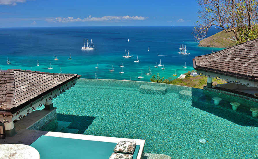 Infinity Pool & Caribbean Sea Gallery | Tropical Hideaway Bequia