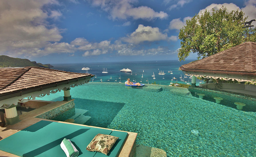 Infinity Pool & Caribbean Sea Gallery | Tropical Hideaway Bequia